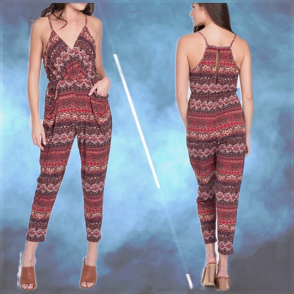 Reduced! BCBG tribal print jumpsuit